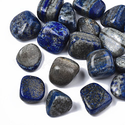 Natürliche Lapislazuli-Perlen, getrommelt Stein, Heilsteine für den Ausgleich eines Chakras, Kristalltherapie, Vasenfüller Edelsteine, kein Loch / ungekratzt, Nuggets, 7 mm, ca. 18~30x20~25x7~23 g / Beutel