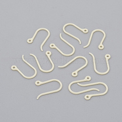 Crochets d'oreille en résine, fil d'oreille, avec boucle horizontale, jaune clair, 12x9mm, Trou: 0.8mm, 24 jauge, pin: 0.5 mm