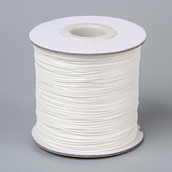 Waxed Polyester Cord, Bead Cord, Creamy White, 0.5mm, about 169.51~174.98 Yards(155~160m)/Roll