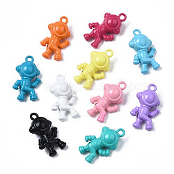 Spray Painted Alloy Pendants, Cadmium Free & Nickel Free & Lead Free, Boy, Mixed Color, 19x11x7mm, Hole: 1.5mm