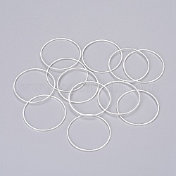 Anneaux connecteurs en laiton, sans nickel, couleur d'argent, 12x0.7~1mm, diamètre intérieur: 11 mm