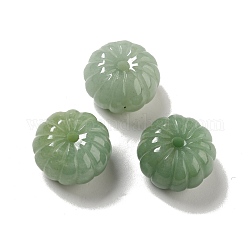 Естественный зеленый бисер авантюрин, тыква, 25x15~16 мм, отверстие : 3.5 мм