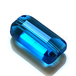 Имитация австрийских кристаллов, класс AAA, граненые, прямоугольные, Плут синий, 6x12x5 мм, отверстие : 0.7~0.9 мм