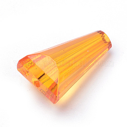 Perles en acrylique transparente, cône, orange, 17x10x9mm, Trou: 2mm, environ 675 pcs/500 g