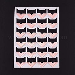 Фото монтажные уголки, самоклеющаяся наклейка, для diy альбом для вырезок, дневник, личный органайзер, блокнот, розовые, 12.5x9x0.07 см, наклейка: 21x20 мм, 24шт / лист