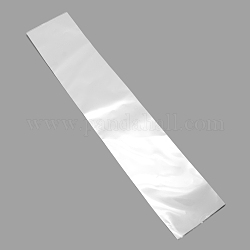 Жемчужная пленка OPP целлофановые пакеты, прямоугольные, белые, 25x5 см, односторонний толщина: 0.035 mm