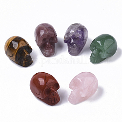 Perles de pierres précieuses naturelles d'halloween, pas de trous / non percés, crane, 18~20x16.5~18x24~25mm