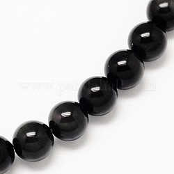 AA grado perle tonde naturale ossidiana fili, 20mm, Foro: 1 mm, circa 20pcs/filo, 15.7 pollice