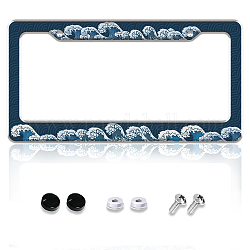 Декоративная рамка из алюминиевого сплава, для номерного знака, с винтом и гайкой, прямоугольные, вздыматься, 160x310x5 мм