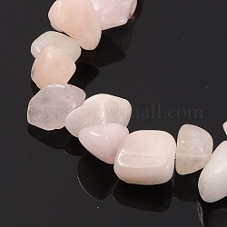 Natural Morganite Beads Strands, Chips, 8~17x6~12mm, Hole: 1mm, about 16inch