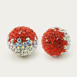 Perlien cristallo austriaco, spianare le sfere della sfera, con argilla polimerica all'interno, tondo, 236 _hyacinth, 20mm, Foro: 1 mm