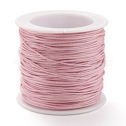Нейлоновая нить, DIY материал для изготовления ювелирных изделий, розовый жемчуг, 1 мм, 100 ярдов / рулон