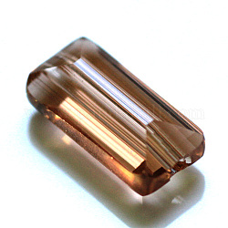 Perles d'imitation cristal autrichien, grade AAA, facette, rectangle, peachpuff, 4.55x8x3mm, Trou: 0.7~0.9mm