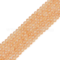 Chapelets de perles en verre, facette, rondelle, Pérou, 8x6mm, Trou: 1mm, Environ 65~68 pcs/chapelet, 15.7~16.1 pouce (40~41 cm)
