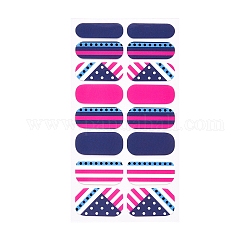 Full Wrap Fruit Nail Stickers, Self-Adhesive Geometry Nail Art Decal Strips, for Women Girls DIY Nail Art Decoration, Colorful, 27x8.5~16mm, 16pcs/sheet
