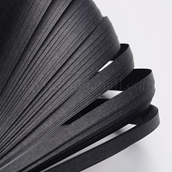 Tiras de papel quilling, negro, 530x5mm, acerca 120strips / bolsa
