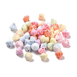 Perles en plastique, facette, cône, couleur mixte, 11.5x11mm, Trou: 1.5mm