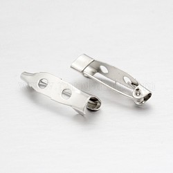 Spilla di ferro pin posteriore a barre perni di sicurezza con 2 Fori, platino, 30x6x6mm, Foro: 2 mm