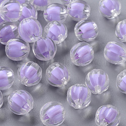 Perline acrilico trasparente, perline in perline, zucca, lilla, 11x11.5mm, Foro: 2 mm, circa 610pcs/500g