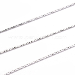 3.28 Feet 304 Stainless Steel Cardano Chains, Soldered, Stainless Steel Color, 0.5mm