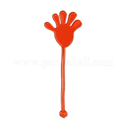 TPR-Stressspielzeug, lustiges Zappel-Sinnesspielzeug, zur Linderung von Stressangst, klebrige Hand, orange rot, 171 mm, Bohrung: 2 mm