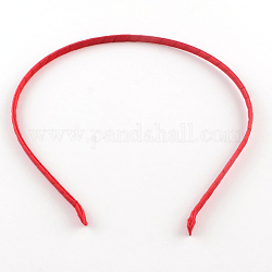 Accessoires pour bande de cheveux en fer, recouvert de tissu, rouge, 110~120mm