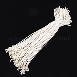 Cotton Cord with Seal Tag, Plastic Hang Tag Fasteners, Beige, 205x2mm, Seal Tag: 15x3.5mm and 11x5x4mm, about 1000pcs/bag