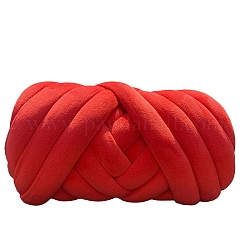 250 g di filato di spandex, filato grosso per coperta lavorata a mano, filato gigante super morbido per lavorare a maglia sulle braccia, filato voluminoso, rosso, 30mm