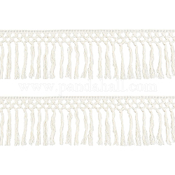 Adornos de encaje de algodón, con la borla, peachpuff, 5-1/4~5-1/2 pulgada (133~140 mm), alrededor de 4.00 yarda (3.66 m) / rollo
