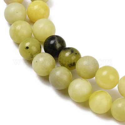 Натуральные нефритовые бусины G-F591-27-8mm-1