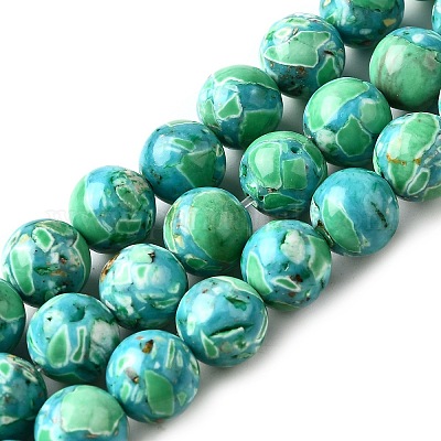 Нити окрашенных бусин из натурального магнезита G-L617-D01-8mm-01-1