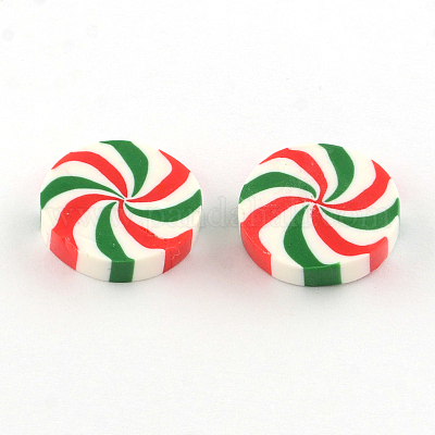 Плоские круглые глиняные кабошонов ручной работы полимерные CLAY-S085-12-1