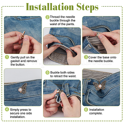 14 пара 7-х цветных эмалевых кнопок для джинсов в форме бабочек из сплава FIND-FG0004-98-1