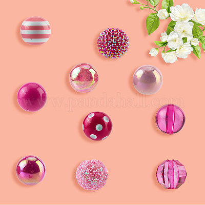 20шт. набор из 10-х видов акриловых и смоляных бусин DIY-PA0001-02E-1