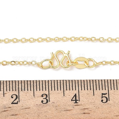Ожерелья из латунных цепочек толщиной 2 мм NJEW-G183-03G-02-1