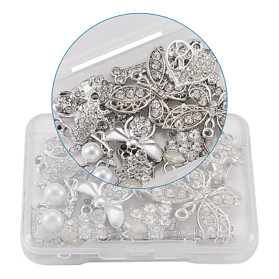 Подвески из сплава и страза RB-TA0001-04-1