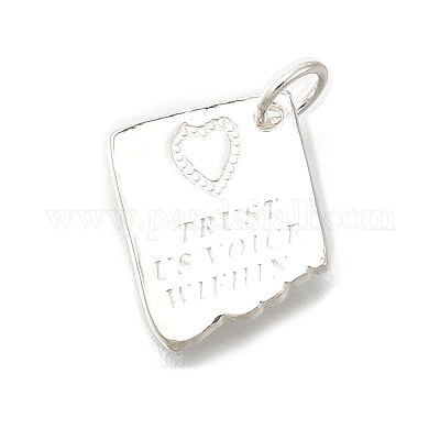 925 подвеска из стерлингового серебра с надписью «Доверьтесь нашему голосу» STER-Q003-01I-S-1