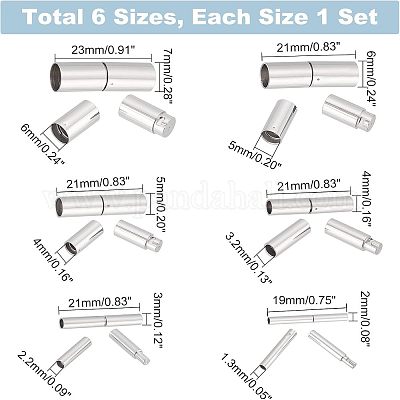 6 комплект 6-х видов байонетных застежек из нержавеющей стали 304 STAS-UN0037-37-1