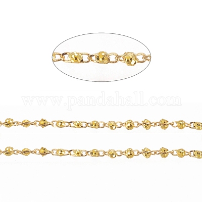 Латунная цепочка из бисера ручной работы CHC-G011-08G-01-1