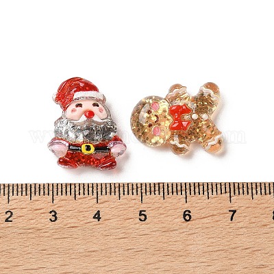 Рождественские прозрачные смоляные кабошоны CRES-D323-03-1