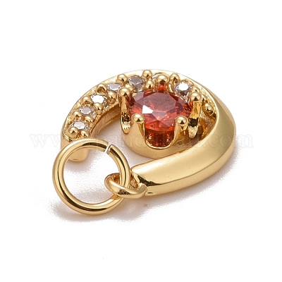 Подвески из латуни с покрытием из прозрачного кубического циркония KK-M229-45G-1