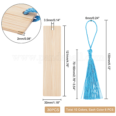 Wholesale PandaHall Elite DIY Blank Rectangle with Tassel Bookmark Making  Kit 