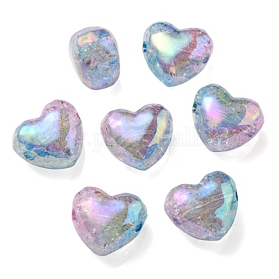 Прозрачных бусин акриловые треск OACR-P010-14D-1