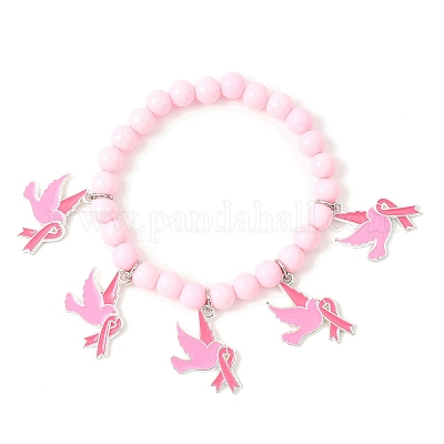 Комплект из 3 эластичного браслета из акриловых бусин BJEW-JB12639-1