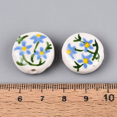 Фарфоровые бусины ручной работы PORC-T134-13M-1