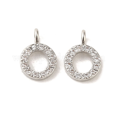 Буквица латунные микро проложить кубического циркония подвески ZIRC-F008-O-1