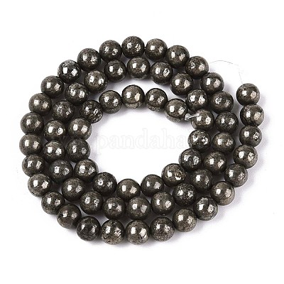 Природного пирита бисер нитей X-G-S249-01-6mm-1