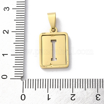 Подвески-алфавиты из нержавеющей стали 304 STAS-S152-01G-I-1