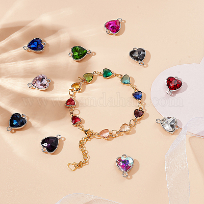 20 шт. 20 стиля стеклянных соединительных подвесок KK-GA0001-63-1