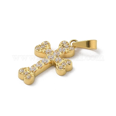 Ионное покрытие (ip) 304 нержавеющая сталь микропаве кубический цирконий подвески STAS-Z107-08G-08-1